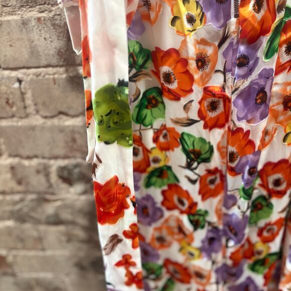 Alice + Olivia Evelia Asymmetric Floral Maxi Dress Size 0 - Picture 11 of 11